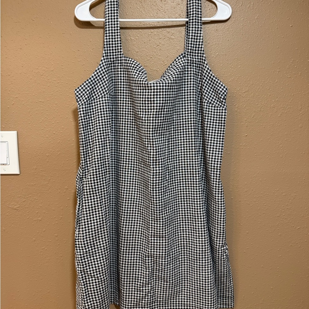 a new day Black and White Gingham Mini Dress